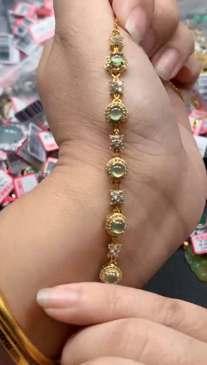 银S925镶嵌戒指翡翠天然A货缅甸翡翠