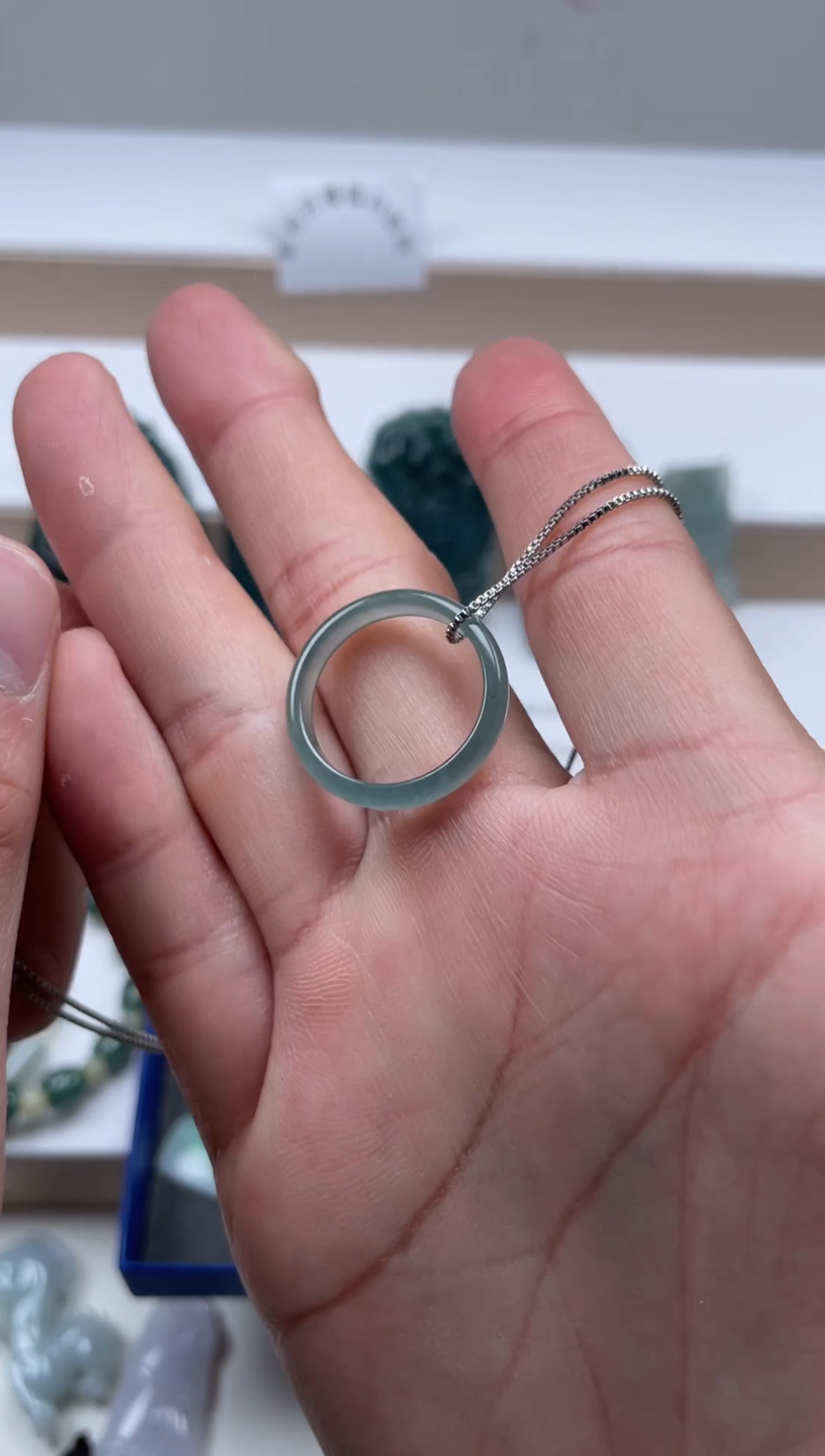 颈饰未镶嵌翡翠天然翡翠A货