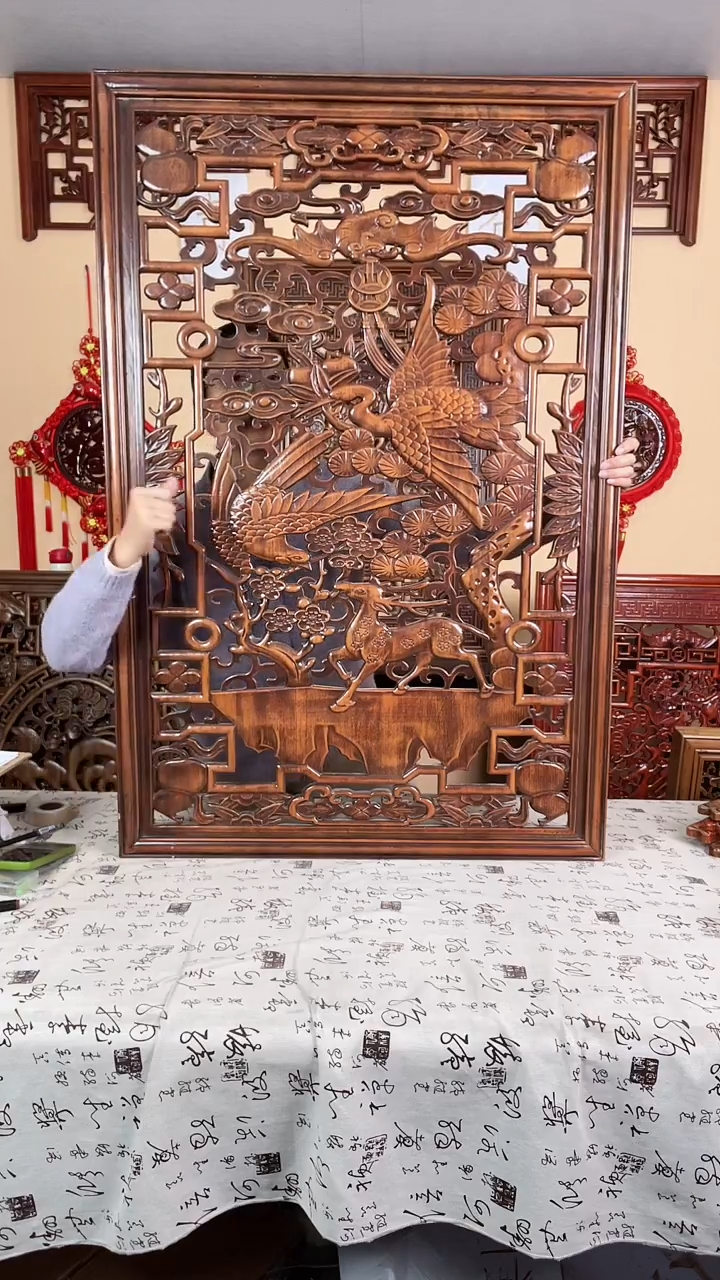 香樟木清仓处理默认微瑕，介意勿拍120*80福禄寿喜