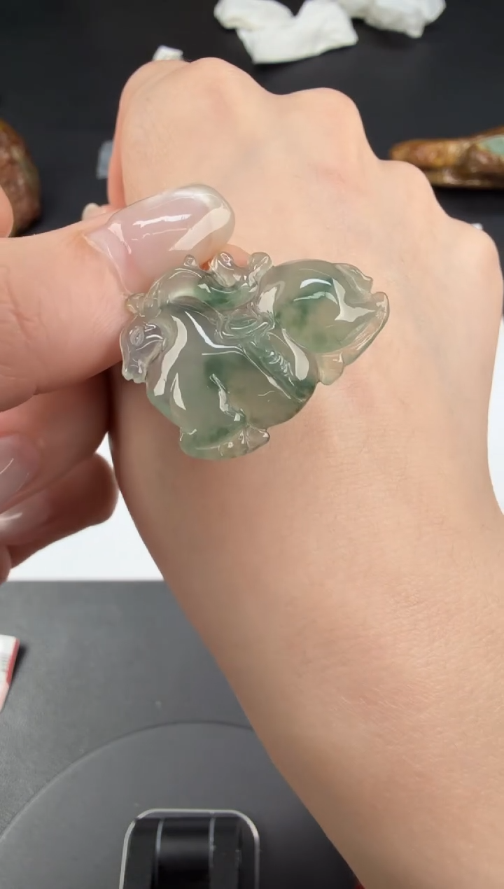 吊坠(不含链)未镶嵌翡翠翡翠饰品-349