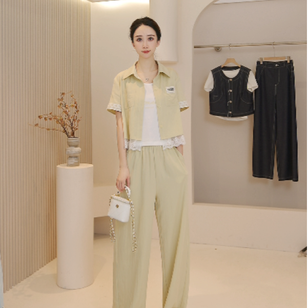 Basic House/百家好气质运动时尚休闲百搭显瘦夏季套装A25XL156