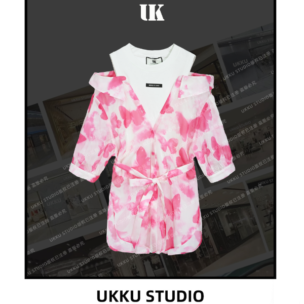 文文【UKKUSTUDIO】夏季新款设计感小众百搭时尚气质上衣311905