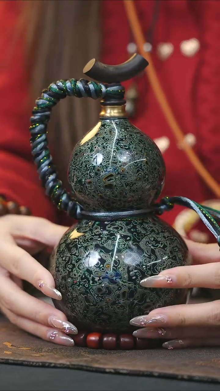 【闪购商品】WR207漆艺酒葫芦不包手串及旋转底座