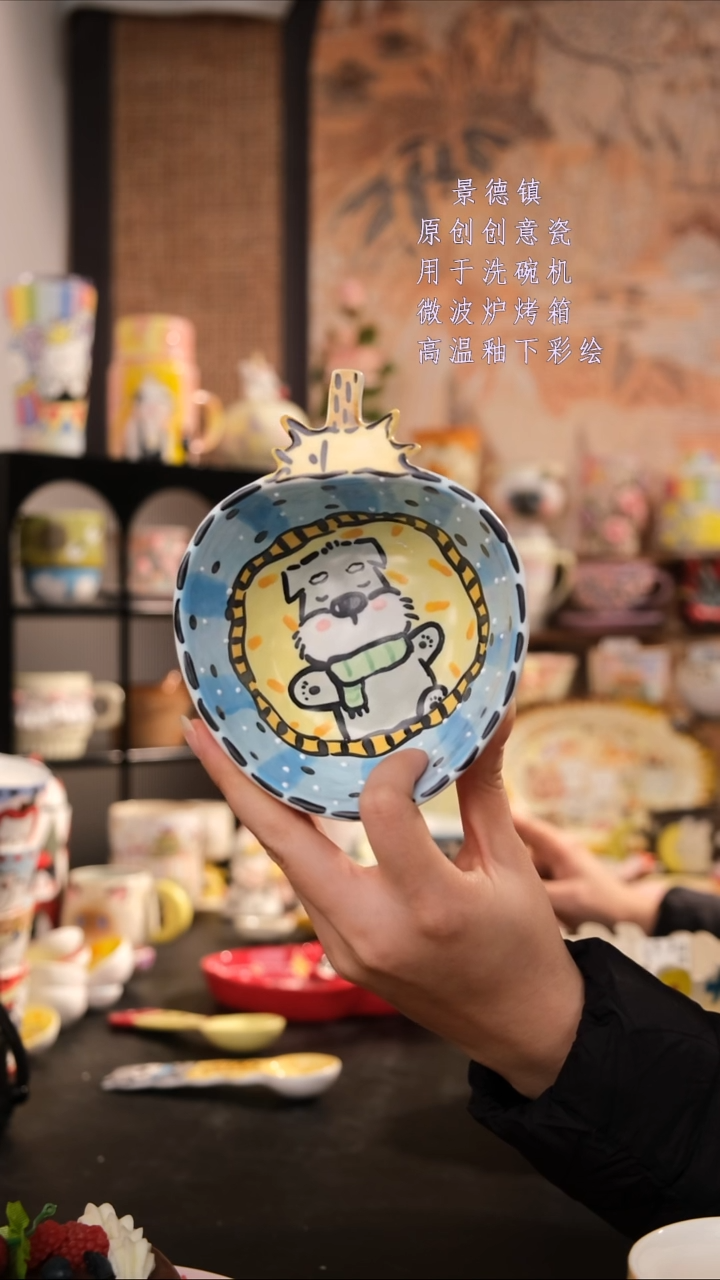 摆件陶旺的可以陶瓷手工手绘设计师款