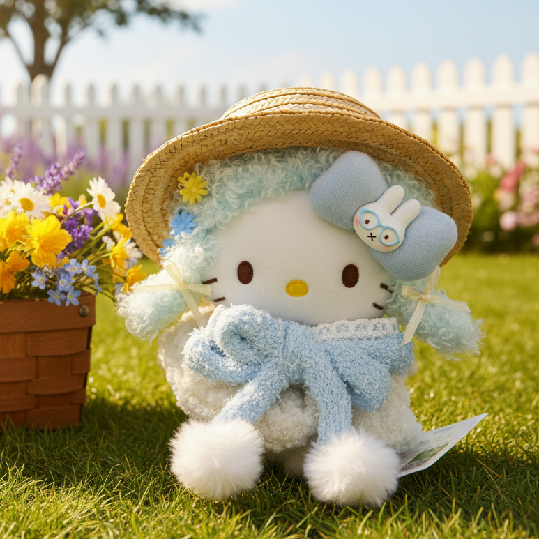 【草帽兔兔】正版hellokitty公仔包包钥匙扣挂件kt猫玩偶女生礼物