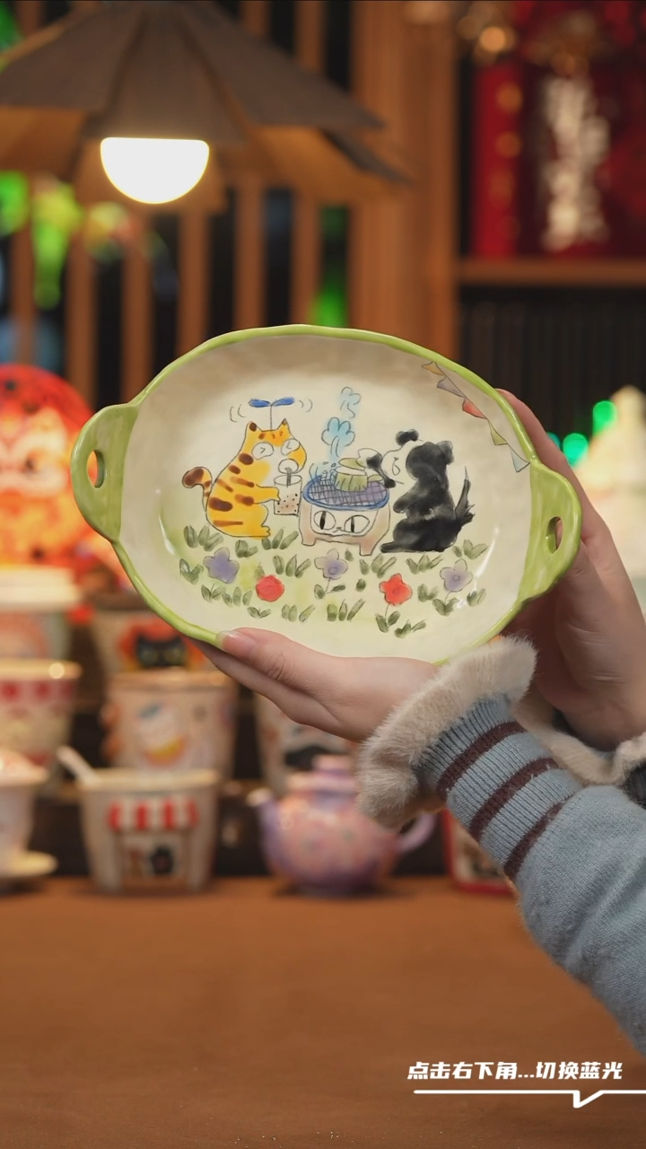 【闪购商品】杯子A766创意手绘陶瓷水杯