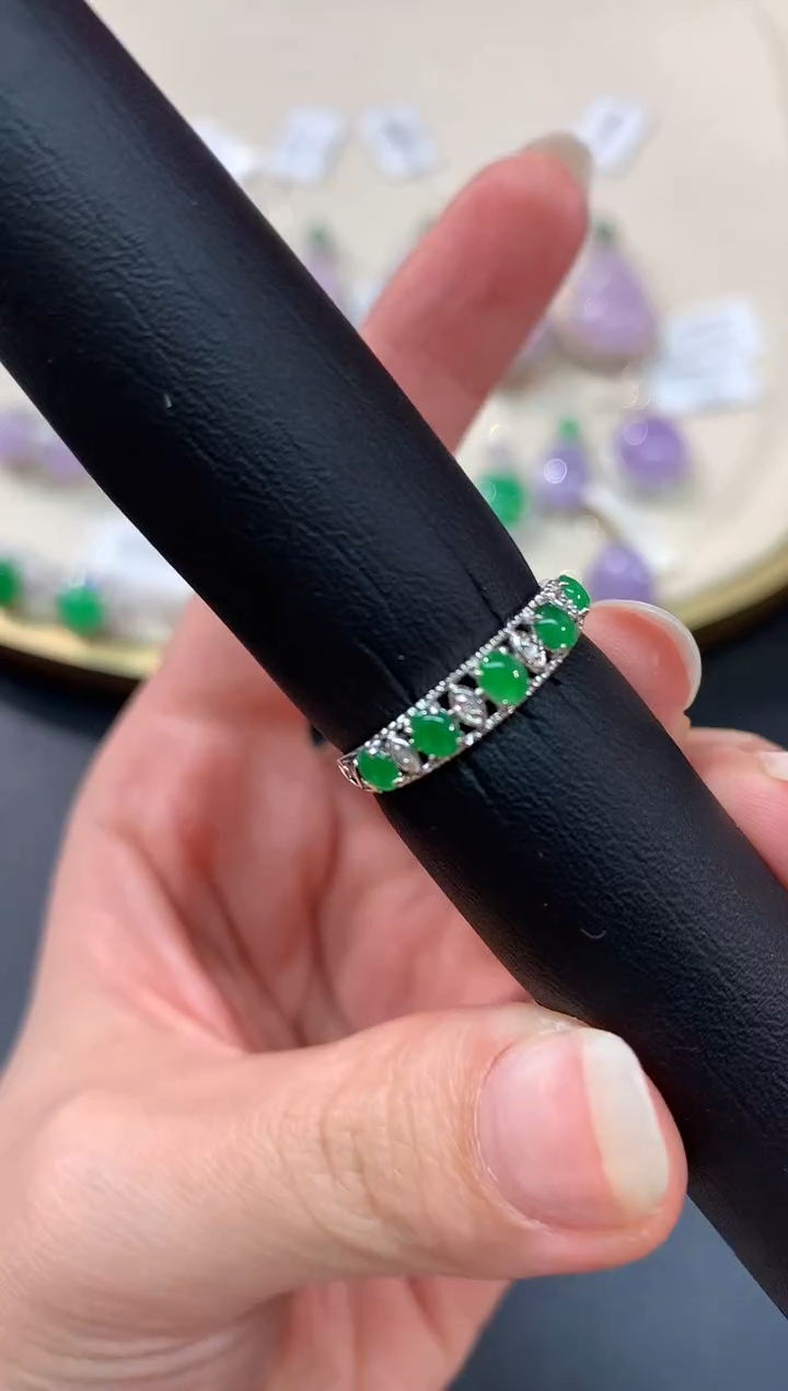 【闪购商品】翡翠戒指18K金镶嵌A150多样性发一件|1980