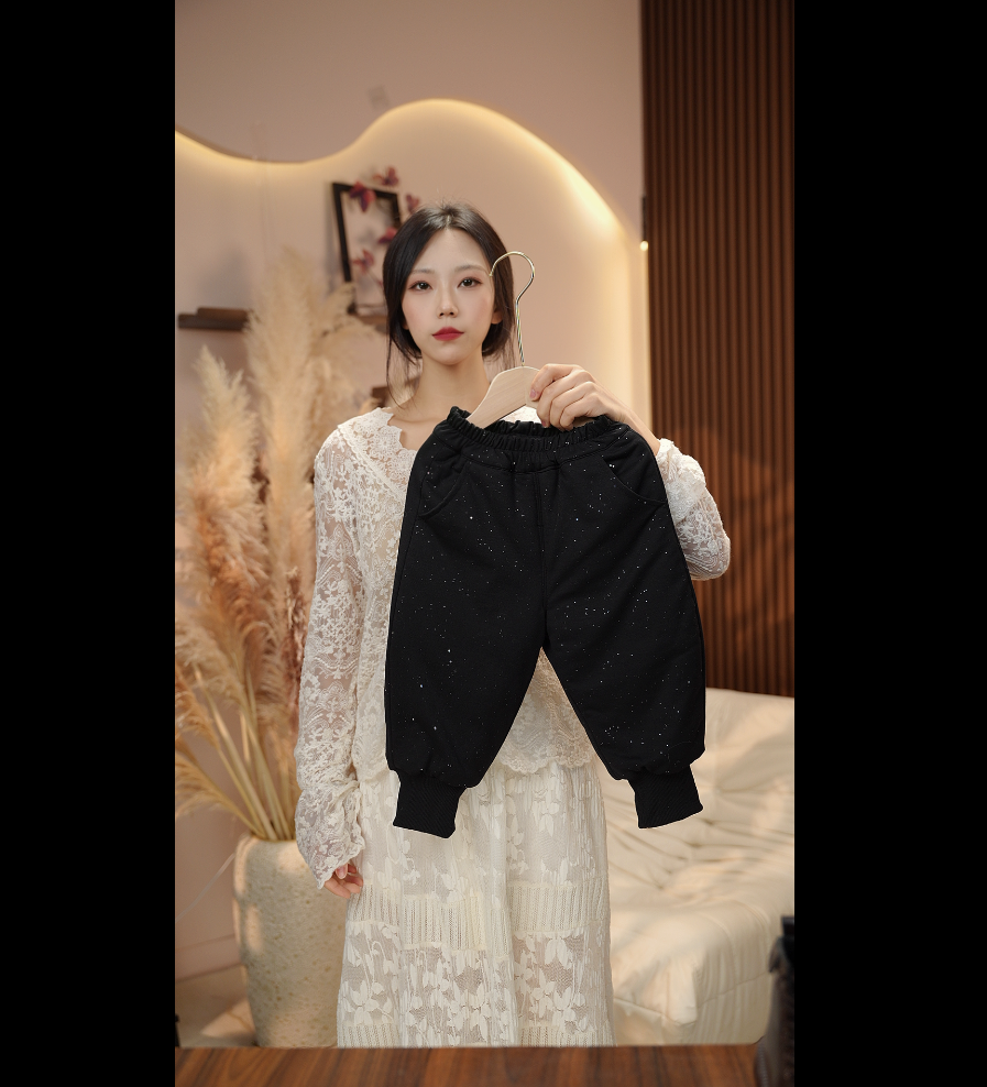 【现货加棉加厚】满天星，闪闪发光“韩版休闲三合一儿童加绒加棉裤