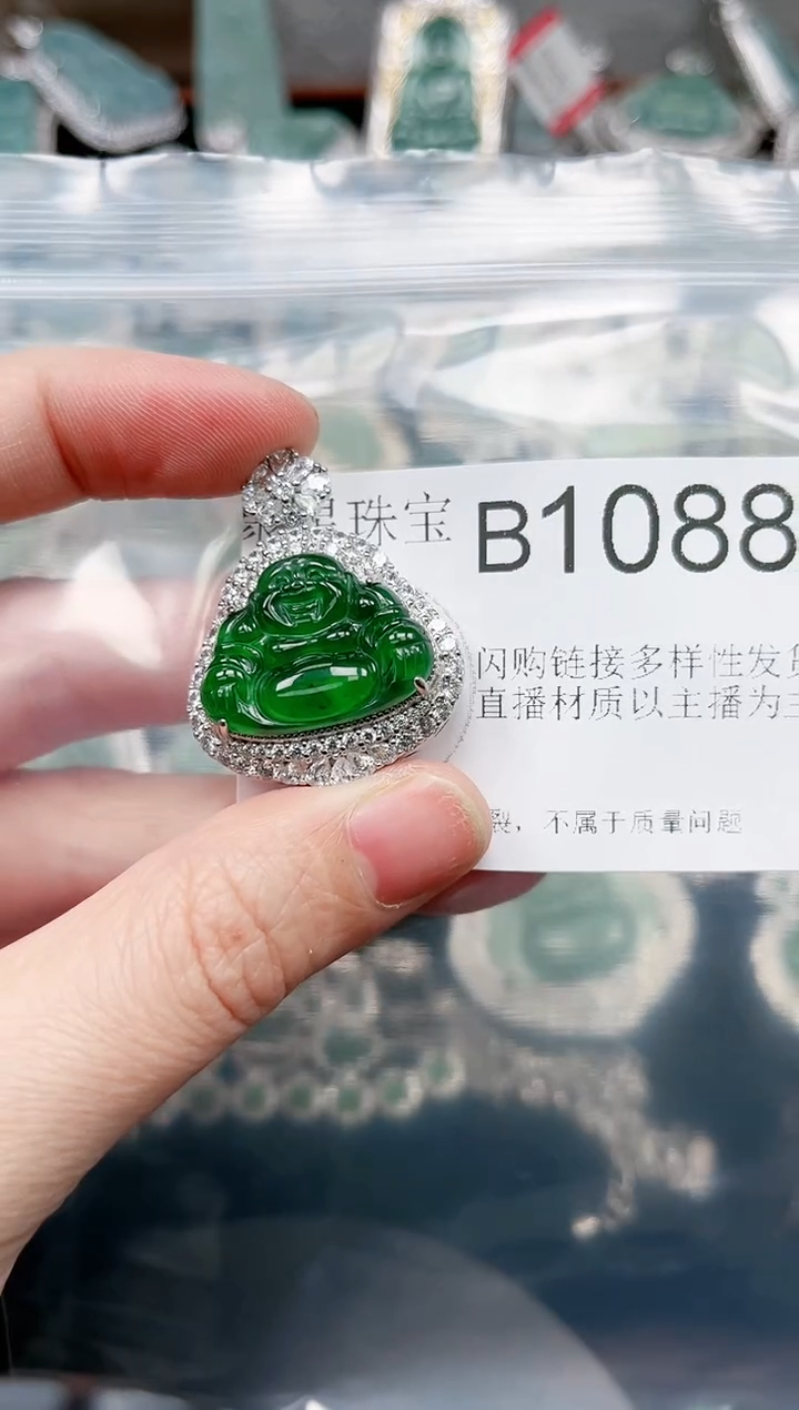 【闪购商品】翡翠颈饰未镶嵌1088赠皮绳