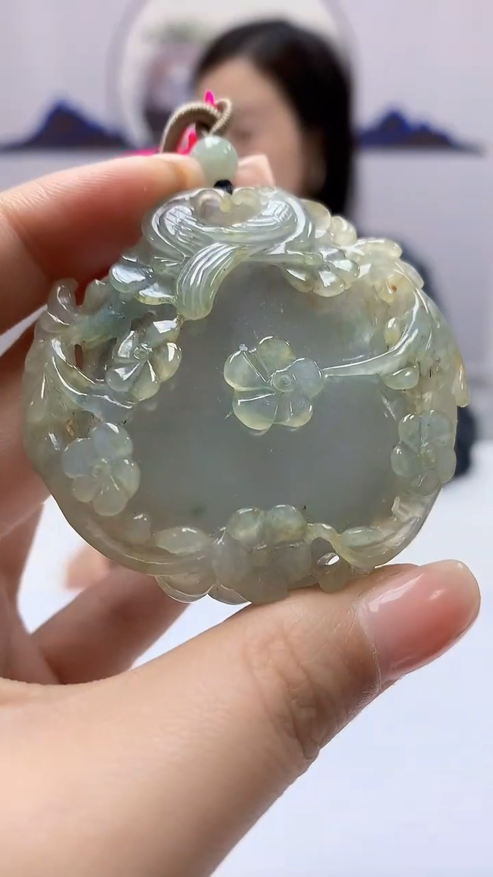 【闪购商品】定制翡翠未镶嵌4852ms-毛货花鸟134