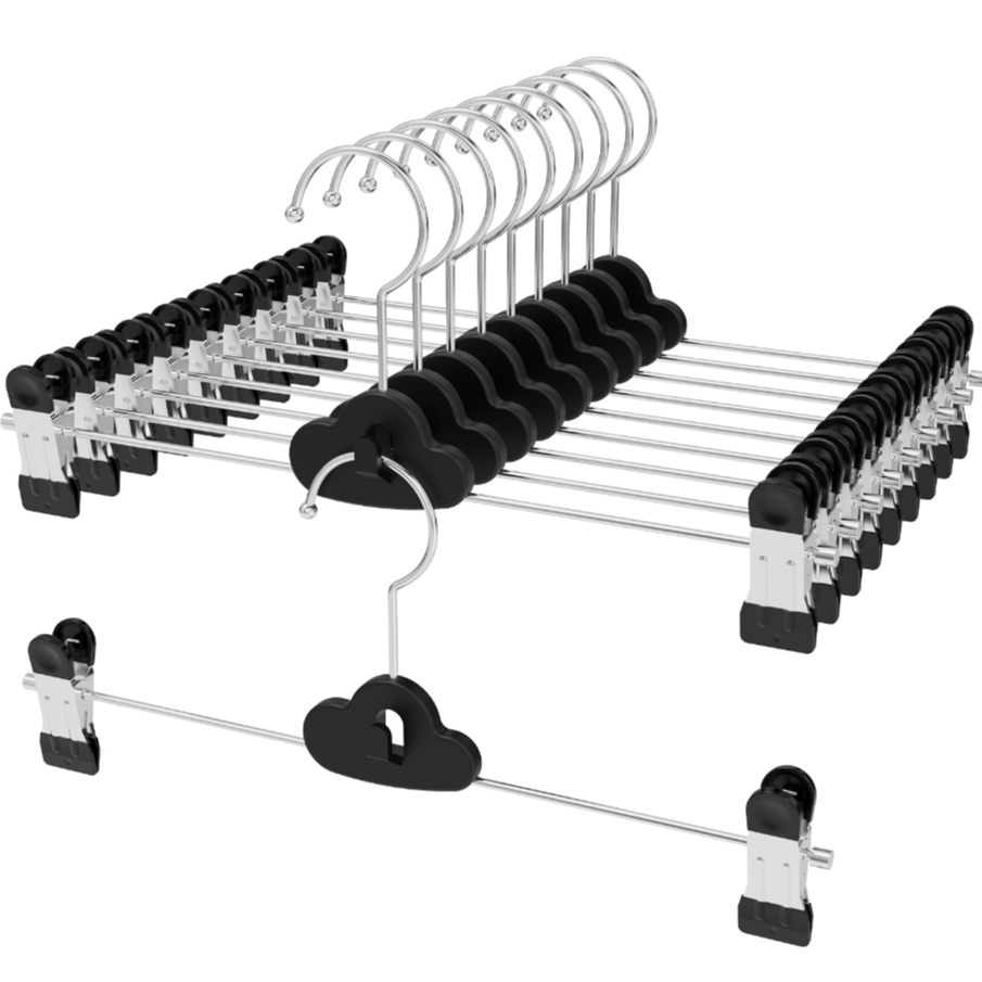 【2个装】裤架夹子衣架家用挂裤子裙夹无痕收纳神器不锈钢裙子裤挂