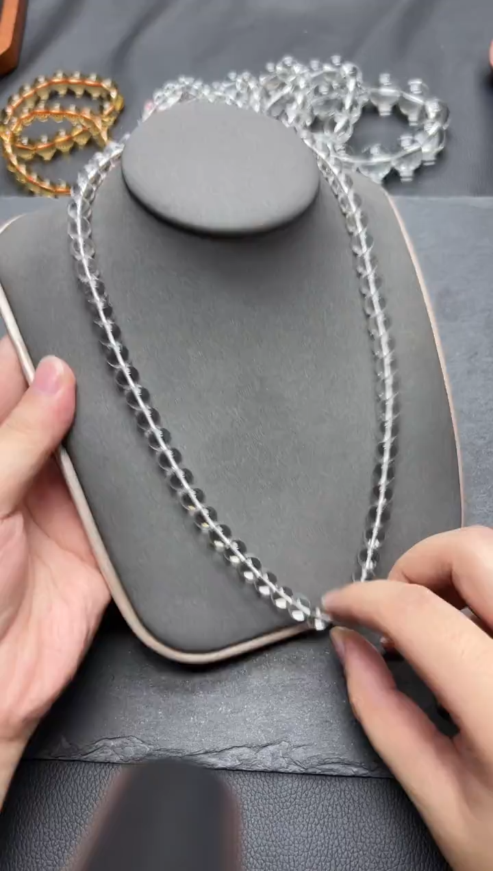 未镶嵌项链水晶白水晶8mm项链