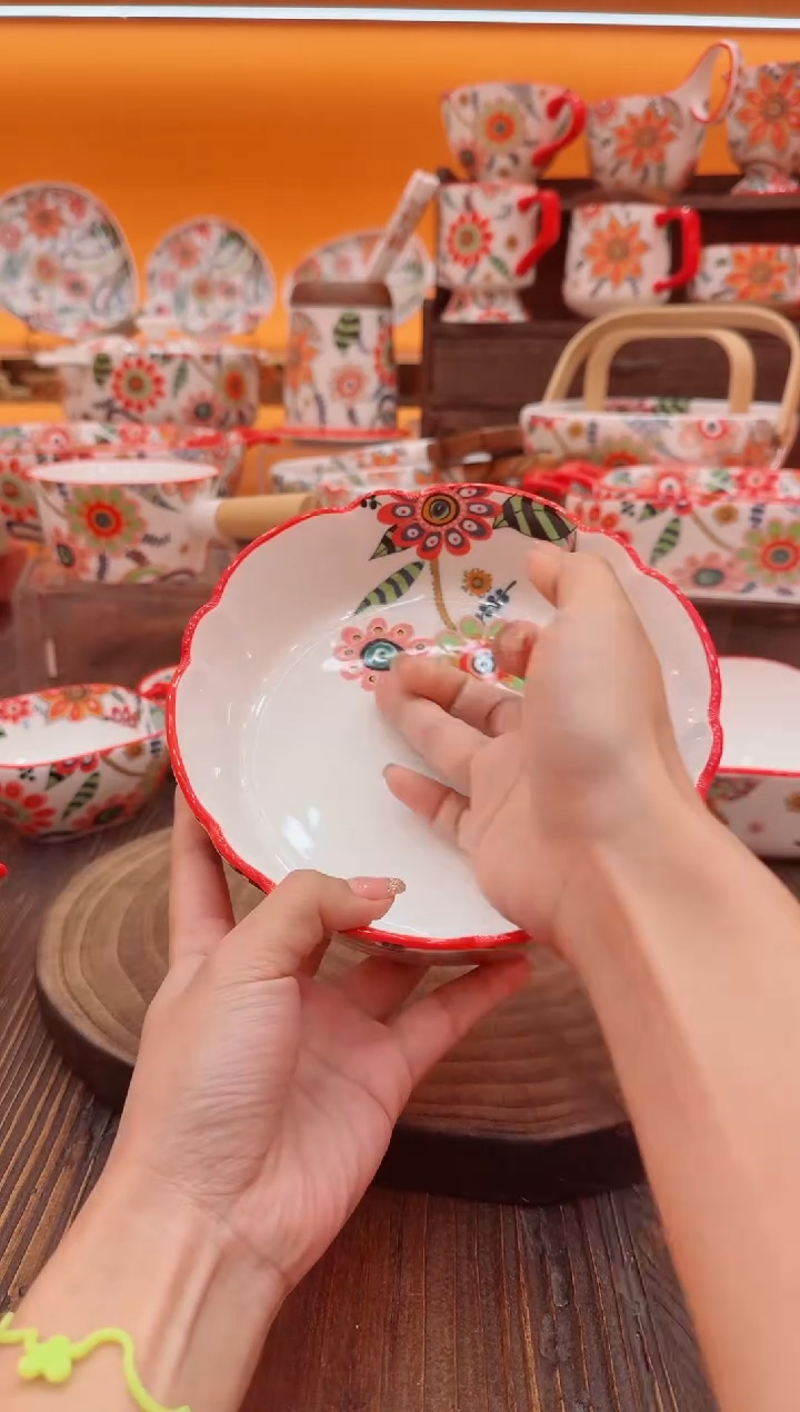 罐景德镇陶瓷炖盅烤盘碗陶瓷筷子7寸