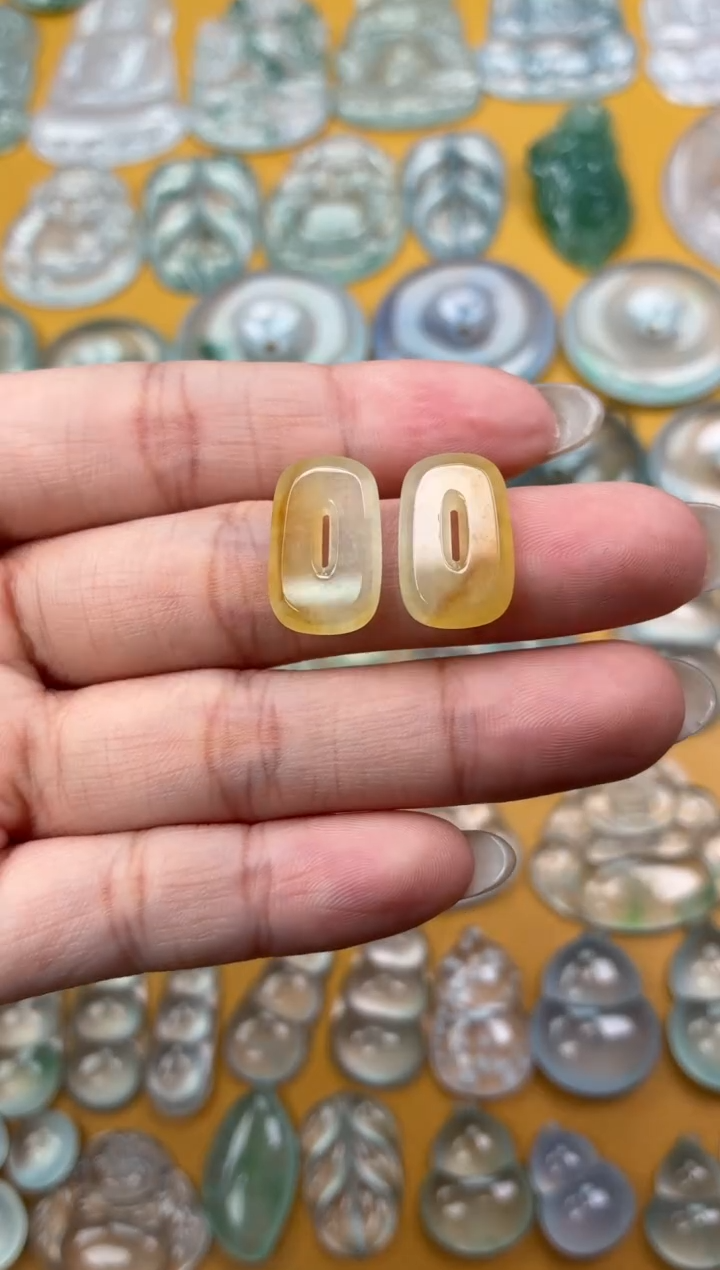 吊坠(不含链)未镶嵌翡翠59 方扣 17.5 10.7 2.9