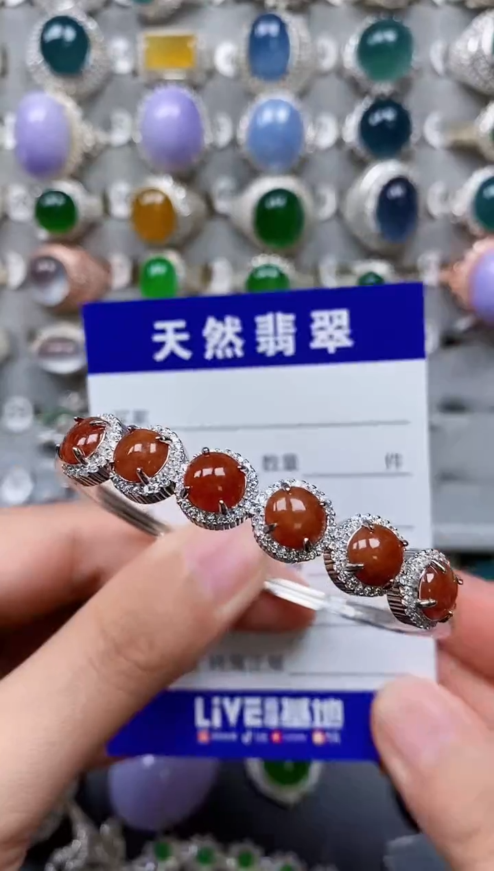 【闪购商品】翡翠手镯银S925镶嵌0424