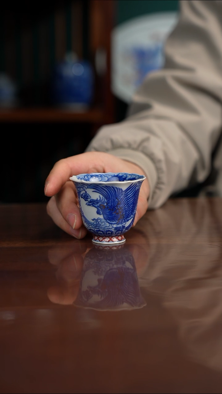 自成堂柴窑 凤杯 