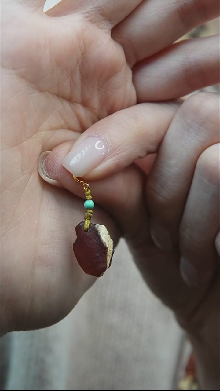 裸石蜜蜡未镶嵌*蜜蜡原石小提溜*活扣头*百搭小配饰*