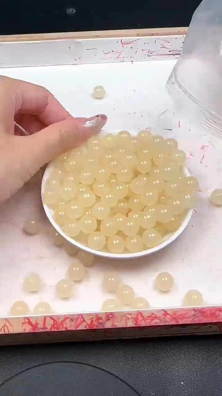 未镶嵌和田玉珠宝半成品蜂蜜水N258卡10mm散珠20颗 赠弹力线