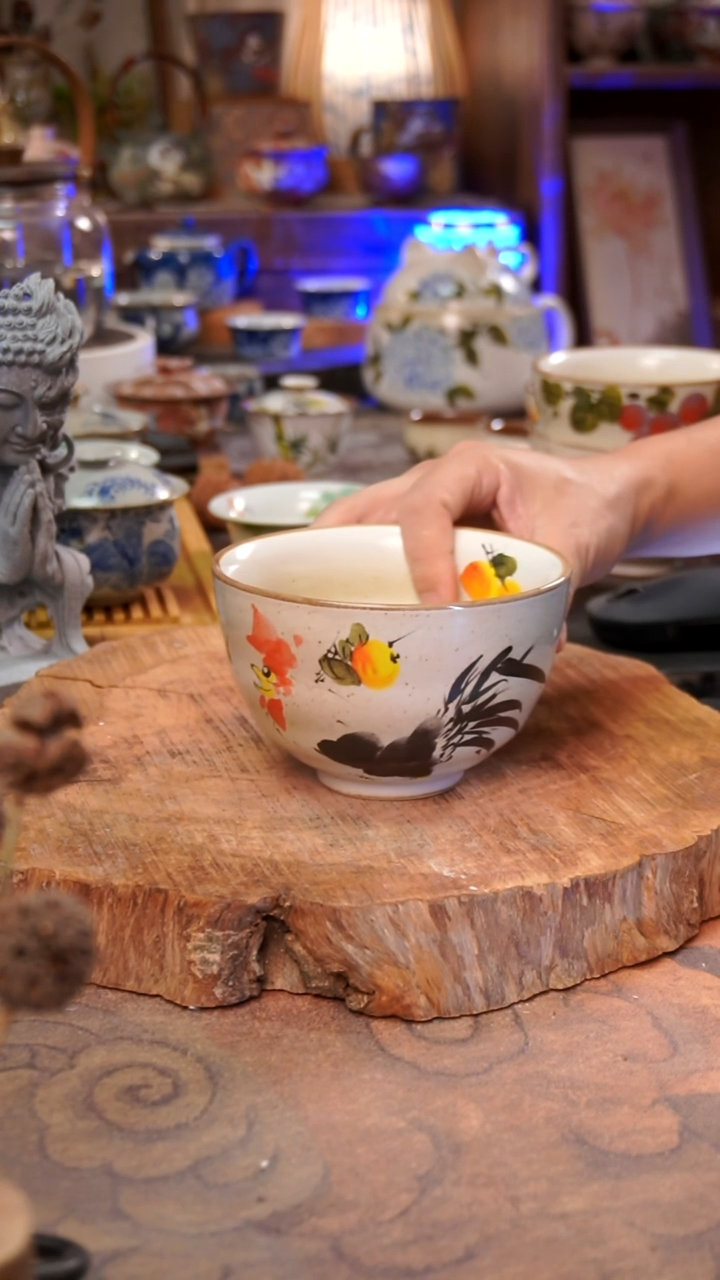 杯公鸡景德镇陶泥手绘