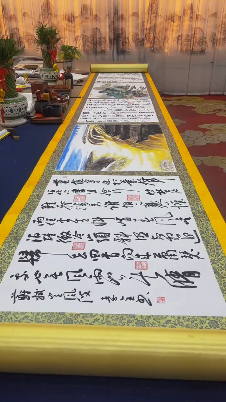 【闪购商品】书法秦全合作金卷10米