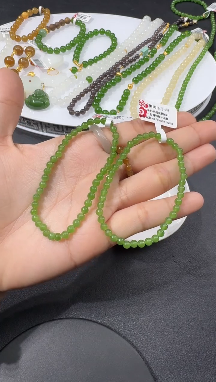 和田玉未镶嵌手串H0327-S564-106/多样性一件