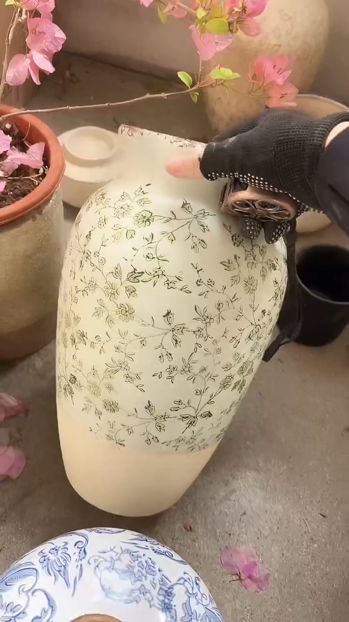 【闪购商品】陶瓷花盆高36cm内口13cm