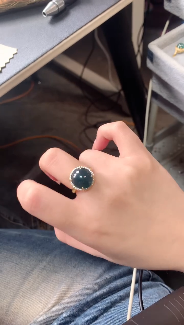 【闪购商品】翡翠戒指银S925镶嵌831241