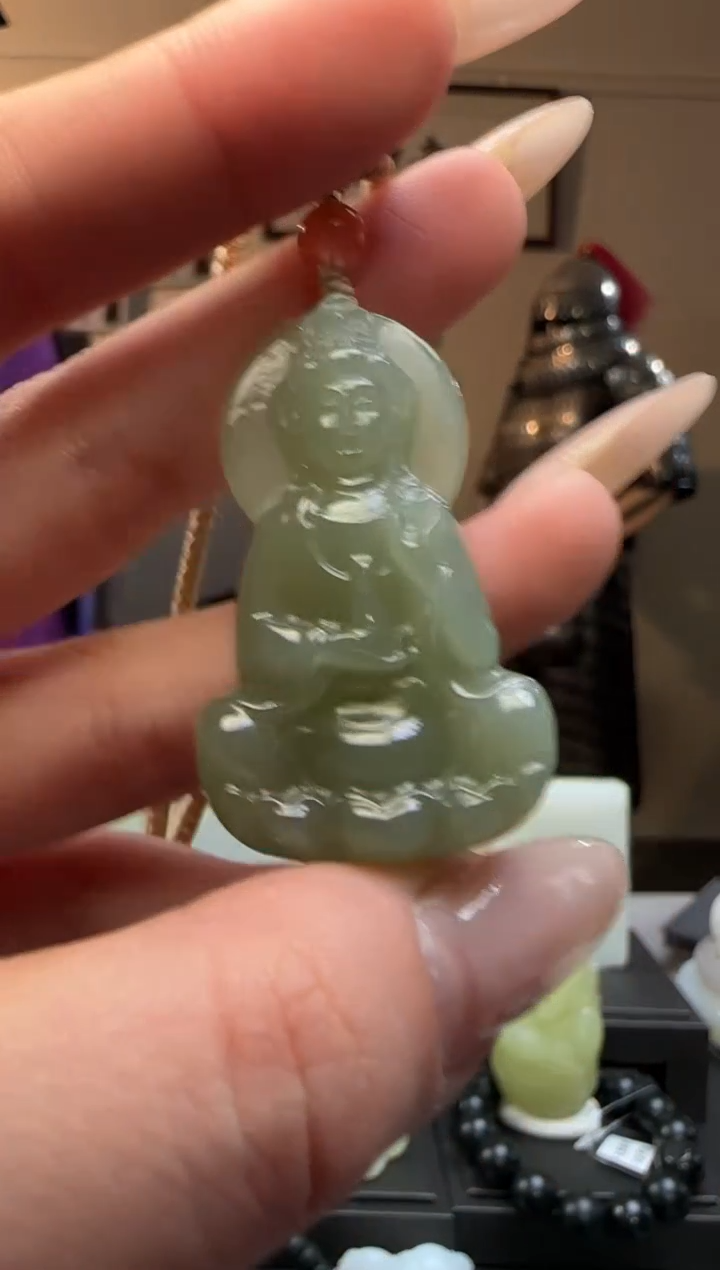 【闪购商品】和田玉观音未镶嵌吊坠