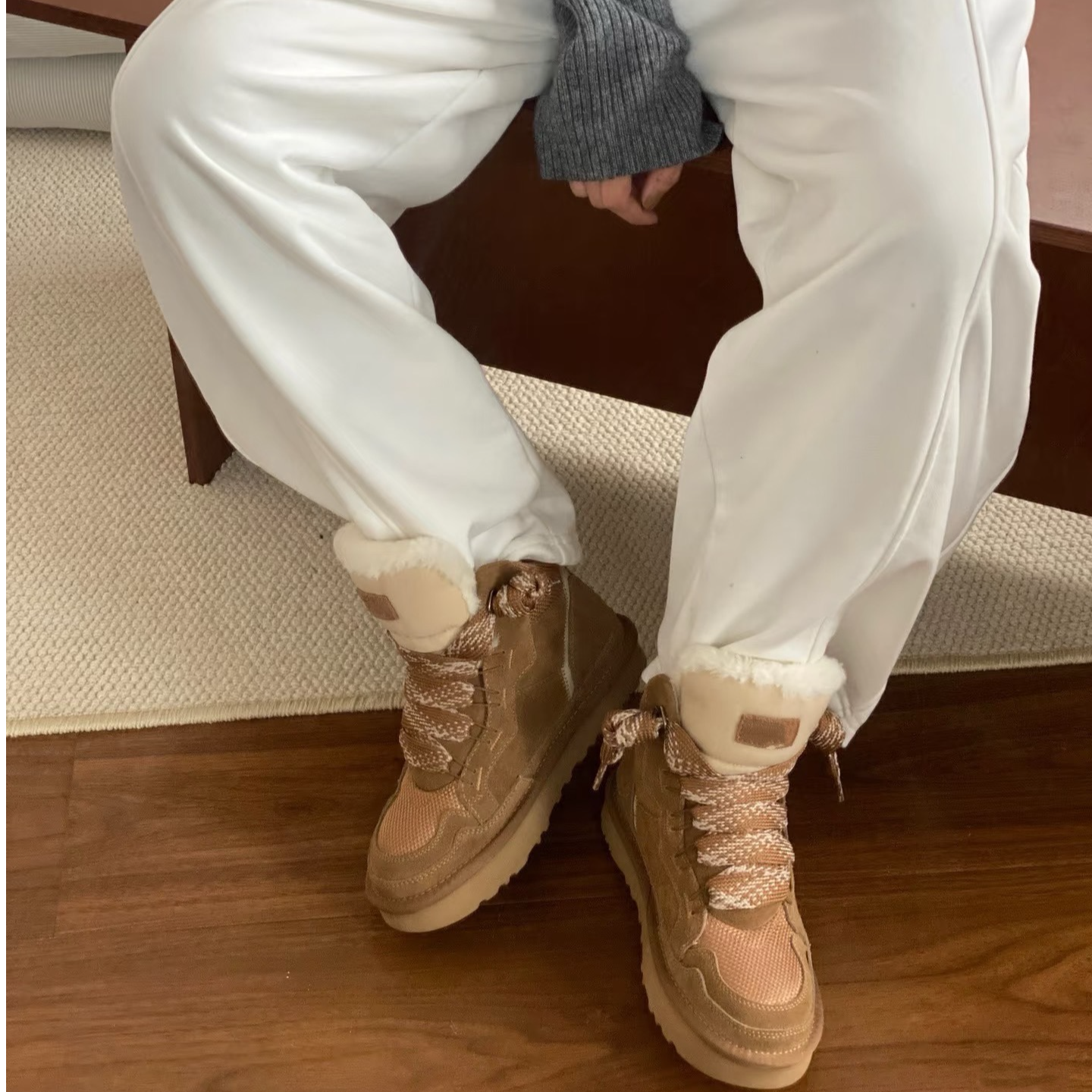 2026新款梅尔厚底3cm男女同款情侣雪地靴