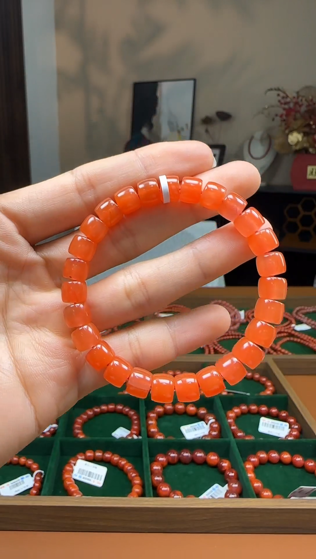 【闪购商品】南红玛瑙手链未镶嵌 天然南红8M/01662多样性发货