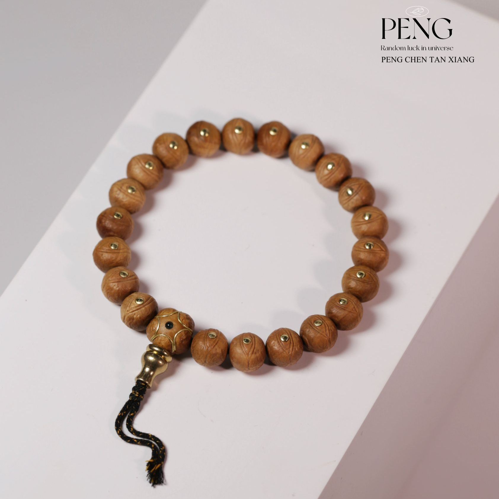 【凤眼】印度老山檀香复刻凤眼半手工微雕镶嵌手持手串盘玩送礼