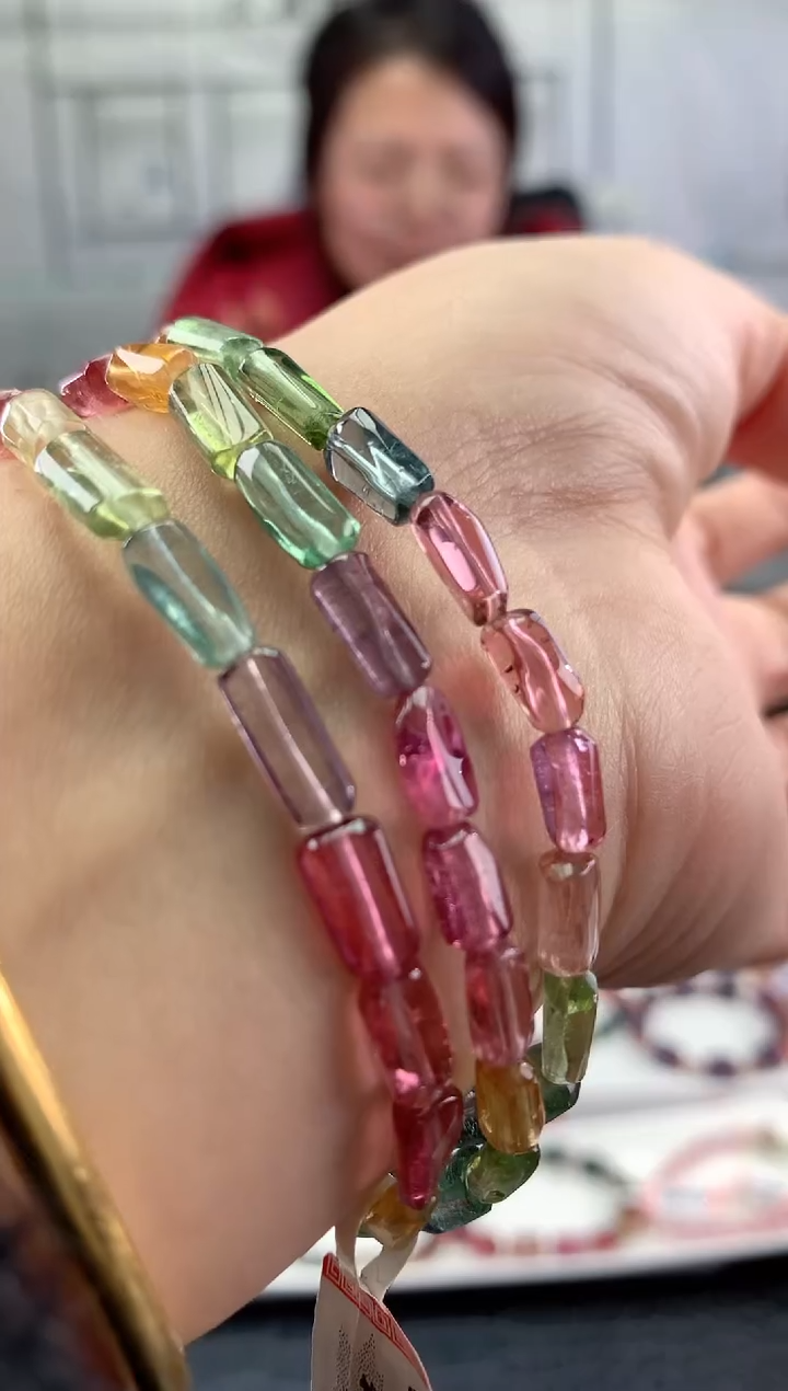 未镶嵌手链碧玺多样性发一条