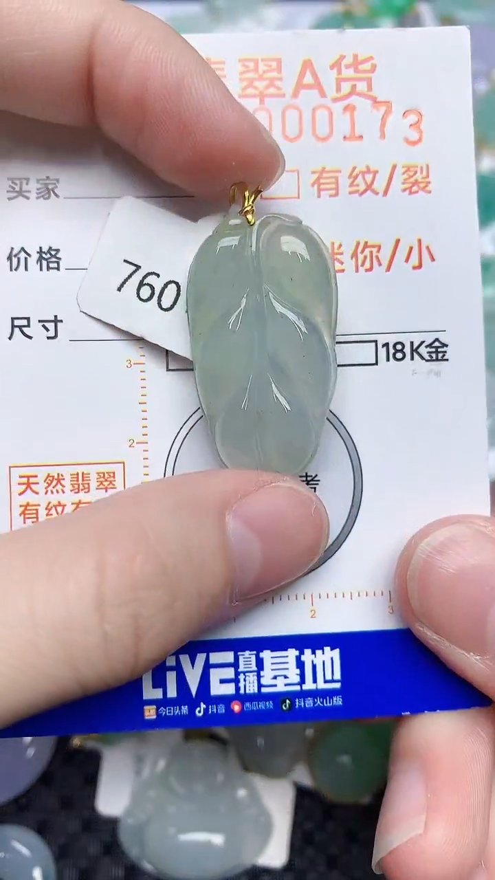 【闪购商品】翡翠颈饰18K金镶嵌65464898849