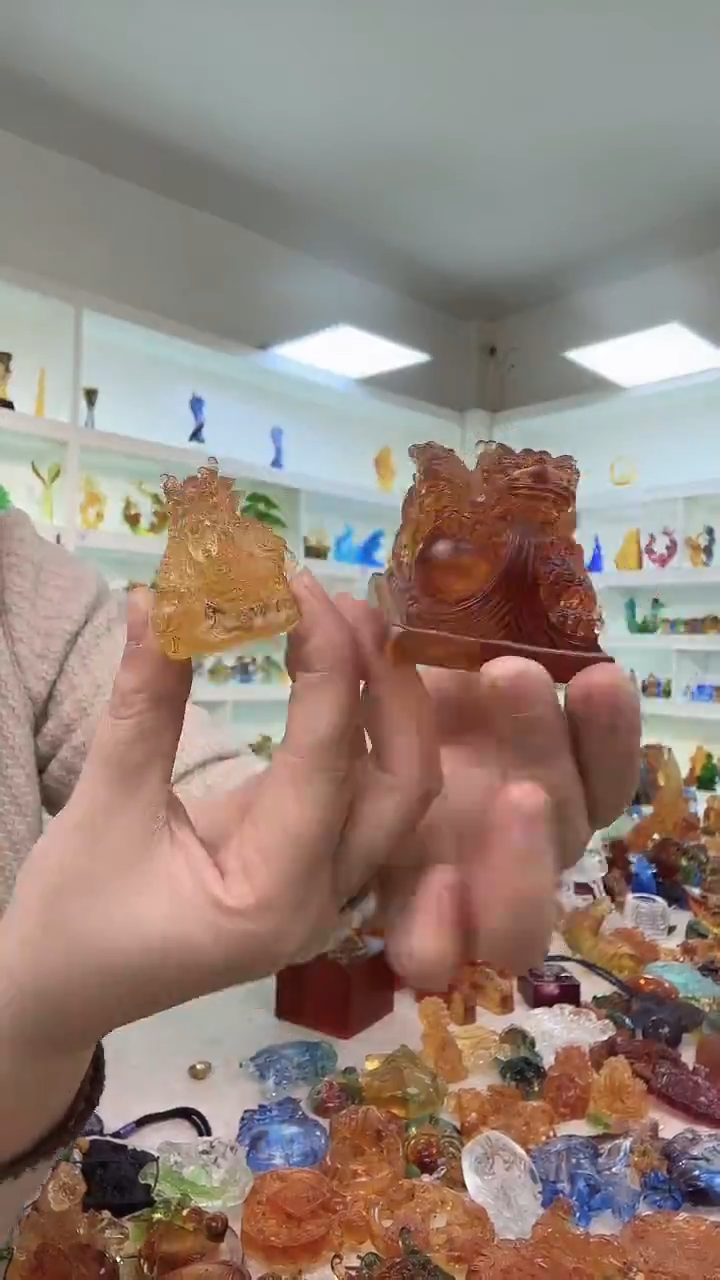 手工艺品琉璃龙+龙