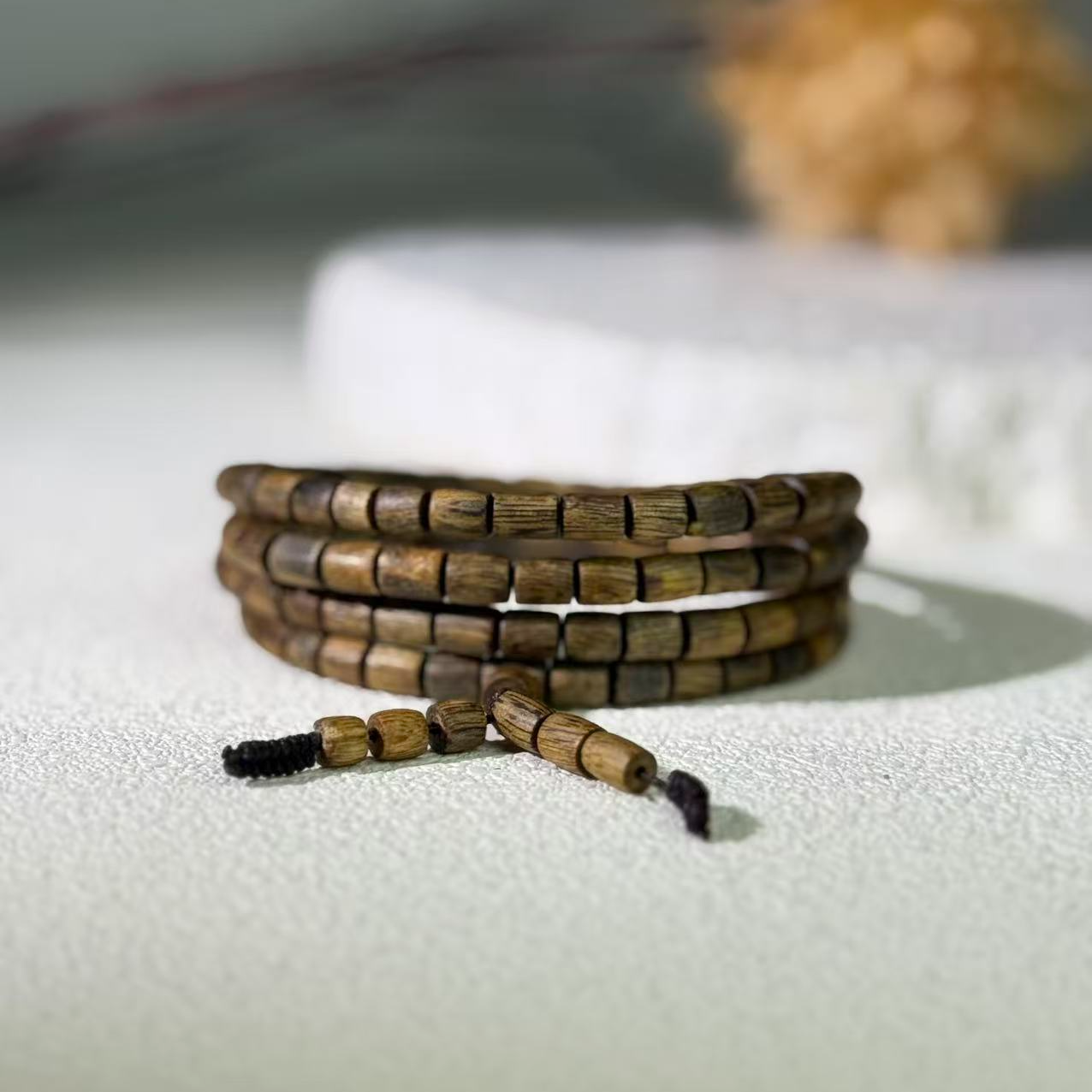 沉香【云芝森】海南国香老白棋沉香水浮树心油桶珠多圈 多样发其一