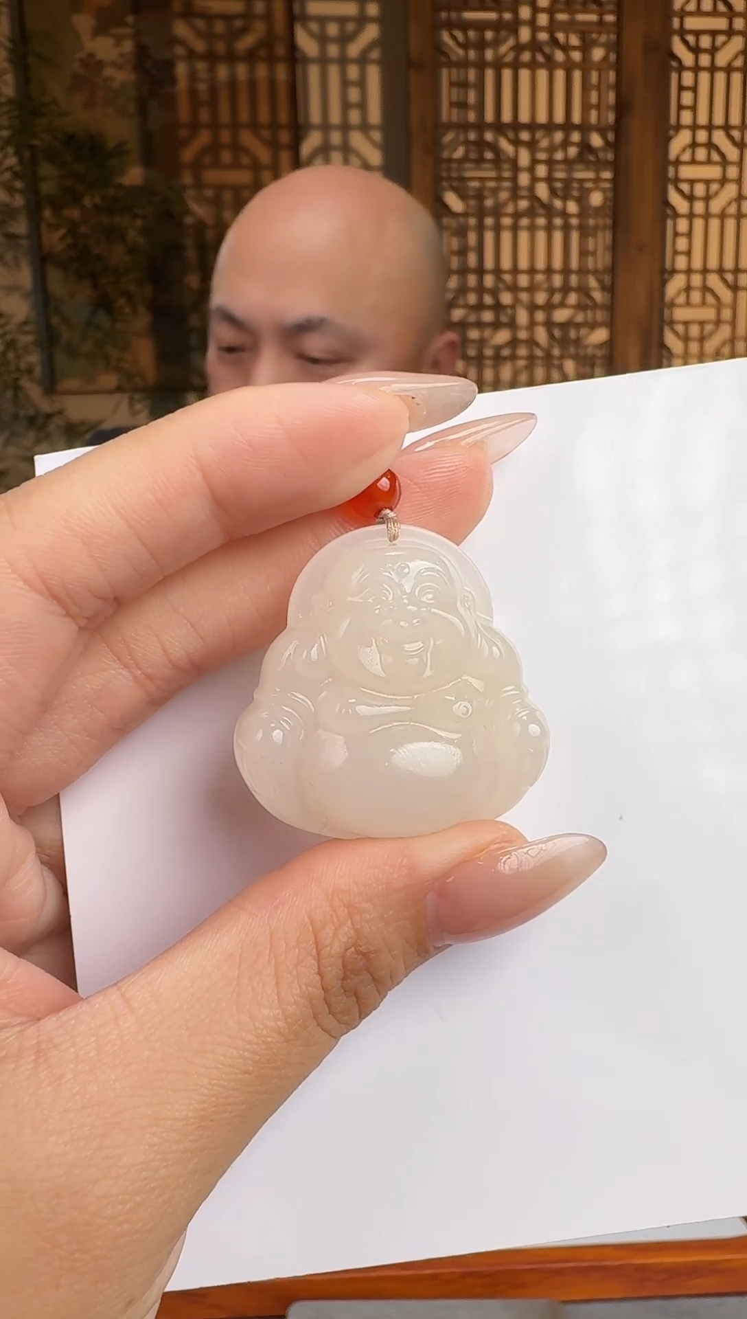 【闪购商品】和田玉吊坠未镶嵌藕粉佛公多样性发一件