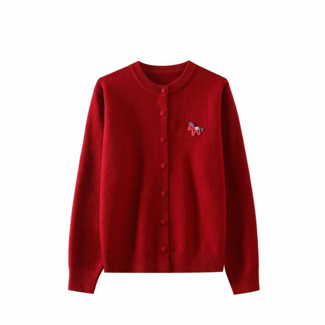 【zonefive】宽松圆领针织开衫秋冬新款百搭减龄时尚女装上衣