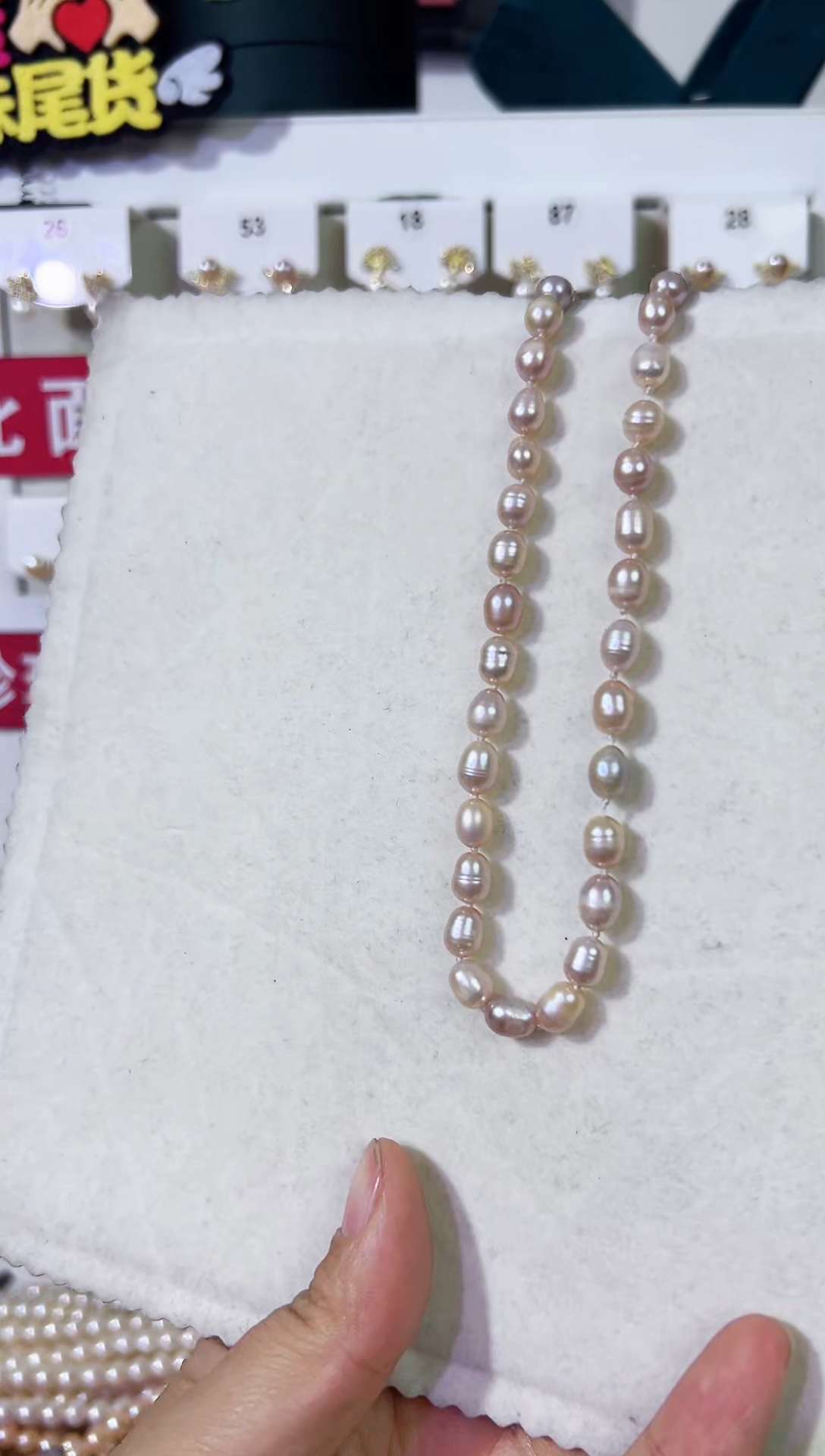 淡水珍珠银S925镶嵌项链珍珠项链