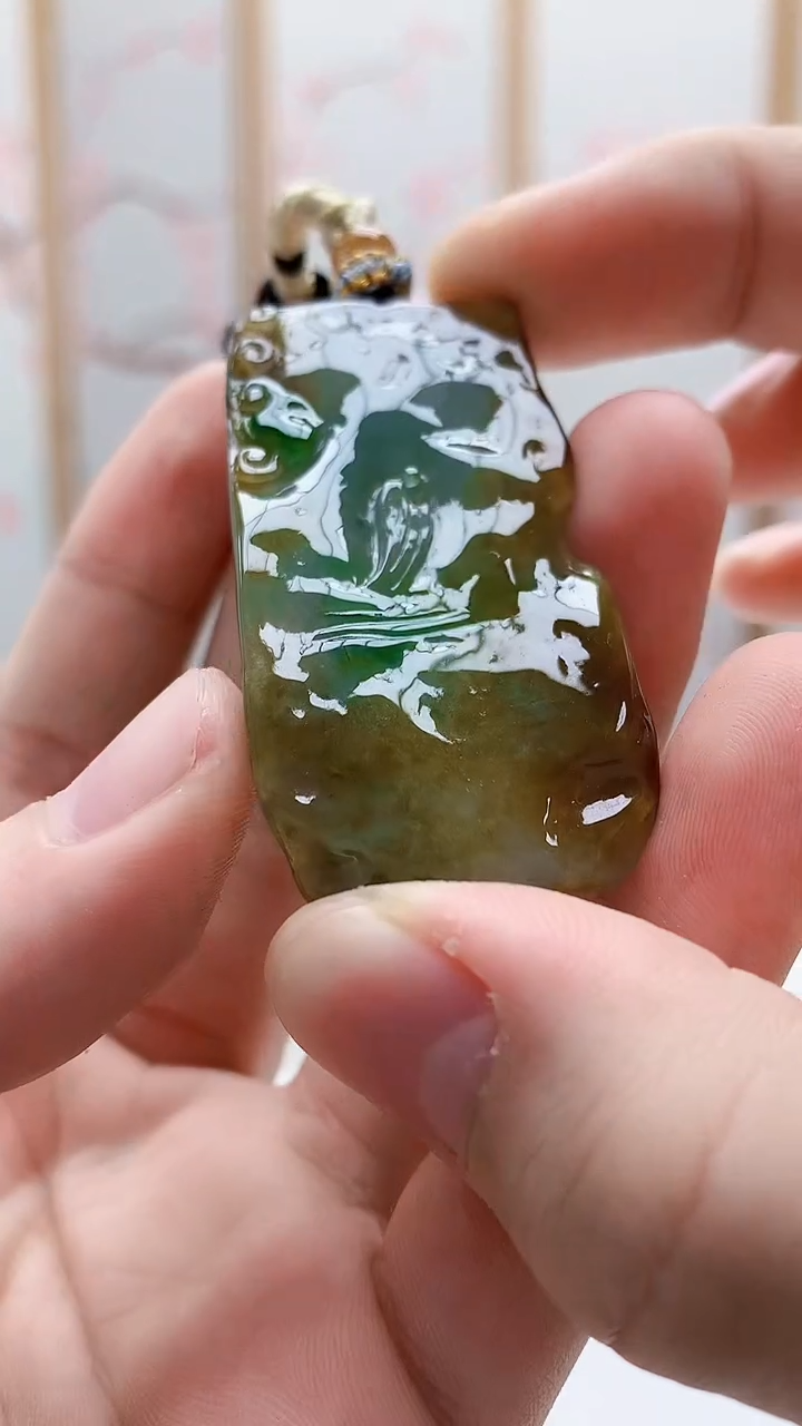 未镶嵌定制翡翠5028bb-毛货挂件80