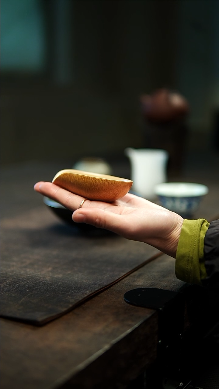 【闪购商品】林涧葫芦皮大漆茶则