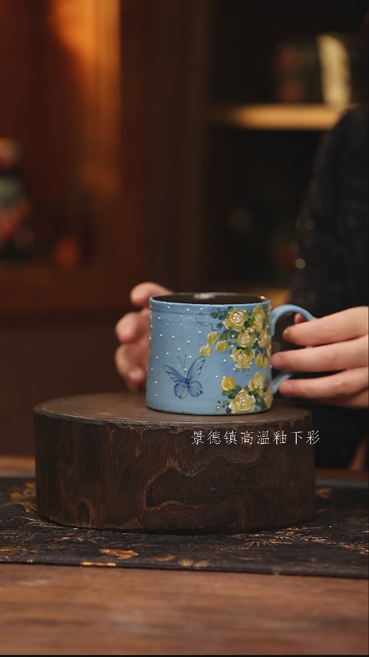 陶瓷景德镇高温釉下手绘陶瓷