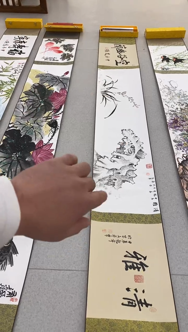 国画3米长卷国画带礼盒