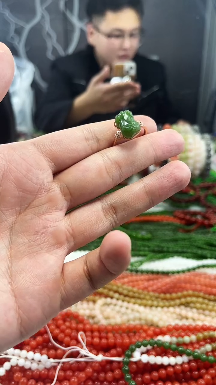 【闪购商品】和田玉戒指未镶嵌碧玉戒指