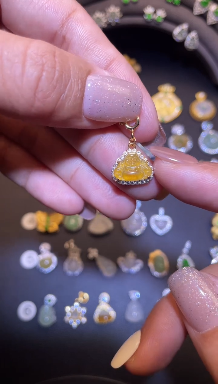 吊坠(不含链)银S925镶嵌翡翠1