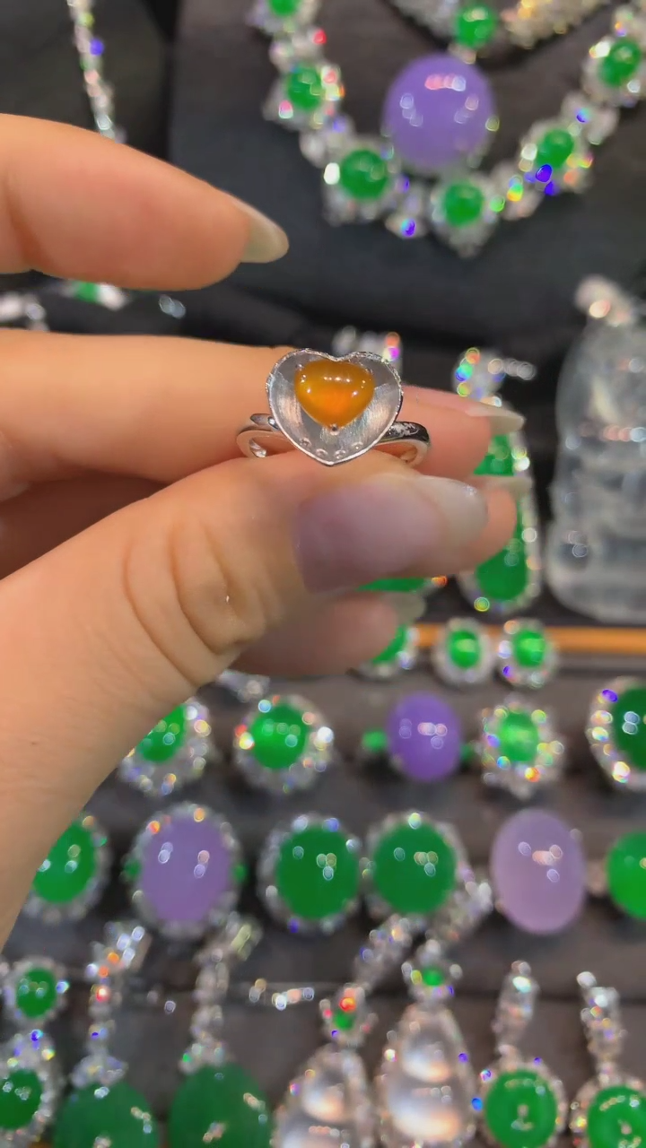 【闪购商品】翡翠戒指18K金镶嵌戒指