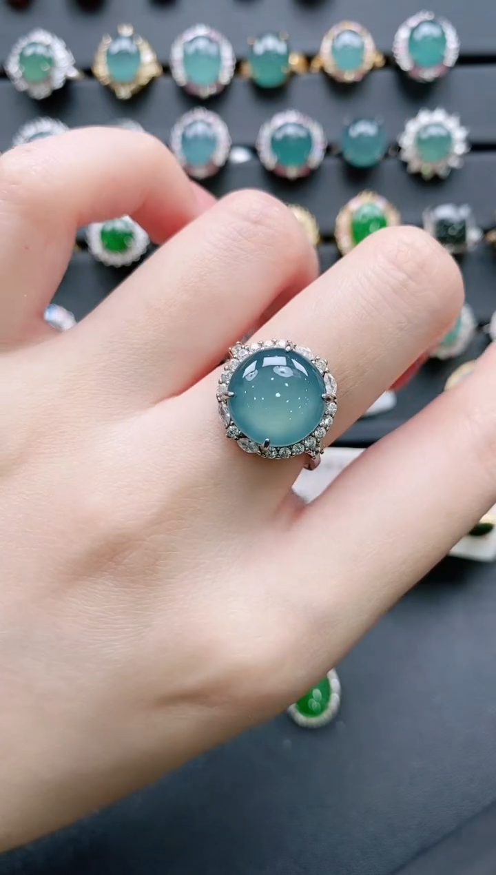 【闪购商品】翡翠戒指银S925镶嵌11111111