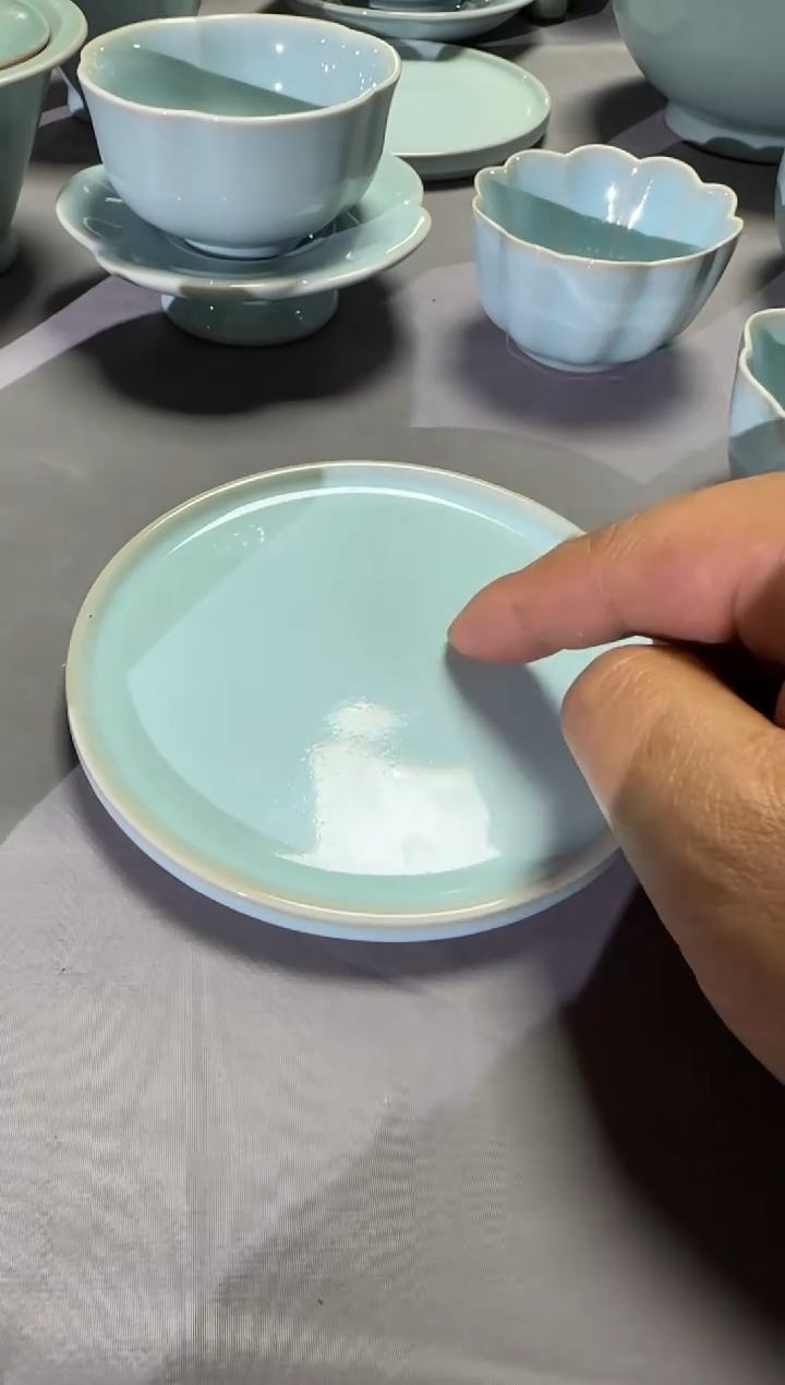 汝瓷平顶山汝瓷产品  天青杯垫