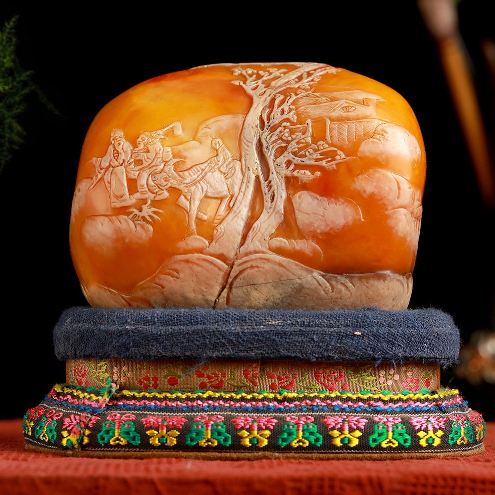 JF3877玉石珠宝精选田黄摆件