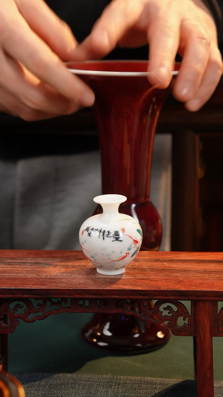 【闪购商品】摆件釉下五彩纯手工手绘原创瓷器