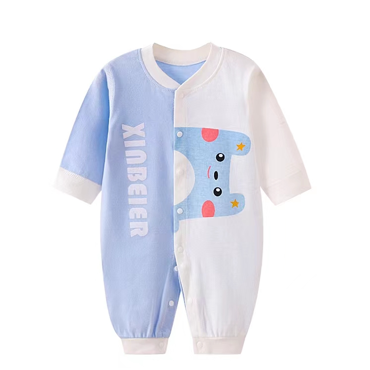 安尼散码备注编码】新生中性色四季款精梳棉连体衣婴儿爬服